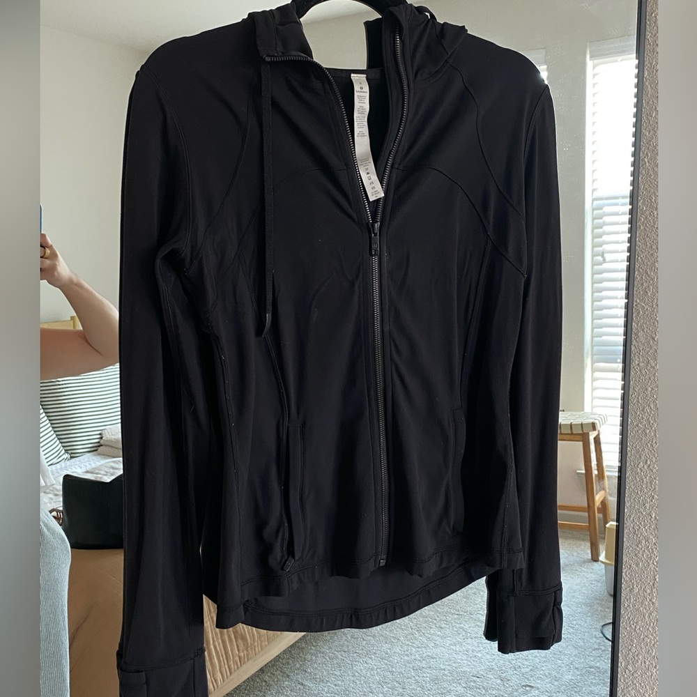 Black Lululemon Define Jacket with Hood, Size 8